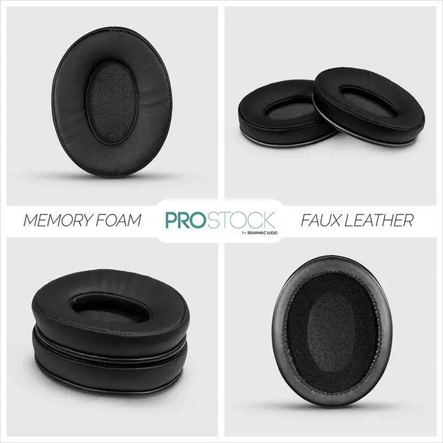 Alt view image 7 of 7 - ProStock ATH M50X Upgraded Earpads, Improves Comfort & Style Without Changing The Sound - Ear Pad Designed for ATH-M50X M50BTX M20X M30X M40X Headphones, Vegan Leather (Black)
