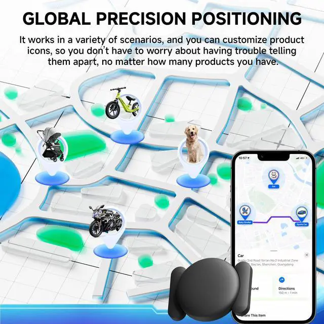 Alt view image 7 of 7 - Mini Magnetic GPS Tracker for Vehicles No Subscription for iOS (1P) | Car GPS Tracker Portable GPS Tracking Device,Real-Time GPS Tracking for Kids, Car, Pets