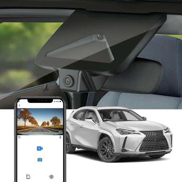 Main image of 4K Dash Cam Suitable for Lexus UX 300h 2025-2026 Premium F Sport Handling Design, OEM Factory Look, UHD 2160P Video, Built-in WiFi & APP, Loop Recording, G-Sensor, Plug & Play, 64GB Card