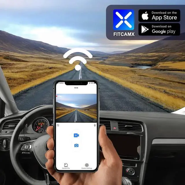 Alt view image 5 of 7 - 4K Dash Cam Suitable for Volkswagen Golf GTI Golf R 2015-2025 (Model B) & Golf, OEM Factory Look, 2160P UHD Video, Built-in WiFi & APP, Loop Recording, Parking Sensor, Plug & Play, 64GB Card