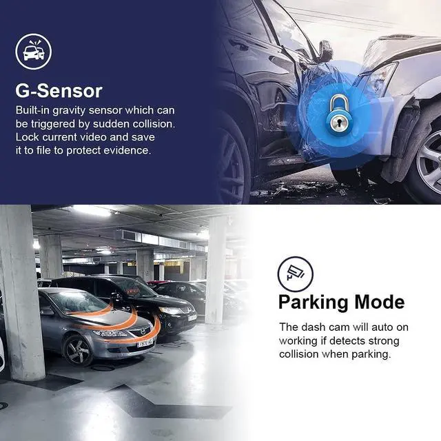 Alt view image 7 of 7 - 4K Dash Cam Suitable for Volkswagen Golf GTI Golf R 2015-2025 (Model B) & Golf, OEM Factory Look, 2160P UHD Video, Built-in WiFi & APP, Loop Recording, Parking Sensor, Plug & Play, 64GB Card