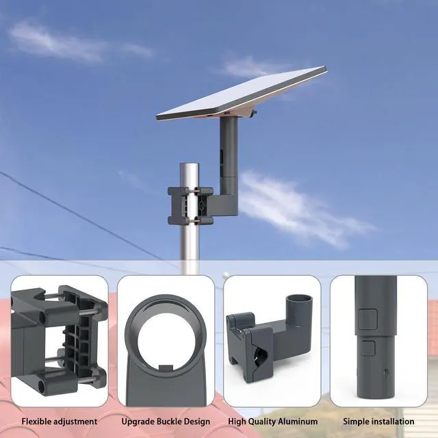 Alt view image 4 of 7 - Starlink Mini Mount, Starlink Mini/Mini X RV Ladder Mount | Aluminum Alloy Starlink Pole Mount with Installation Range 0.8"-1.97(20mm-50mm) Pipe Adapter for RV/Ladder/Pole/Rack/Roof