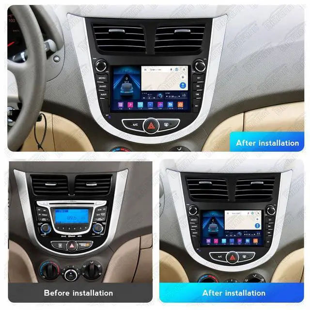 Alt view image 2 of 7 - Android Stereo Radio for Hyundai Accent 2012-2017, 7 Inch GPS Navi Car-Play Android Auto Upgrade IPS WiFi Blue-Tooth RDS Head Unit 2GB RAM 64GB ROM