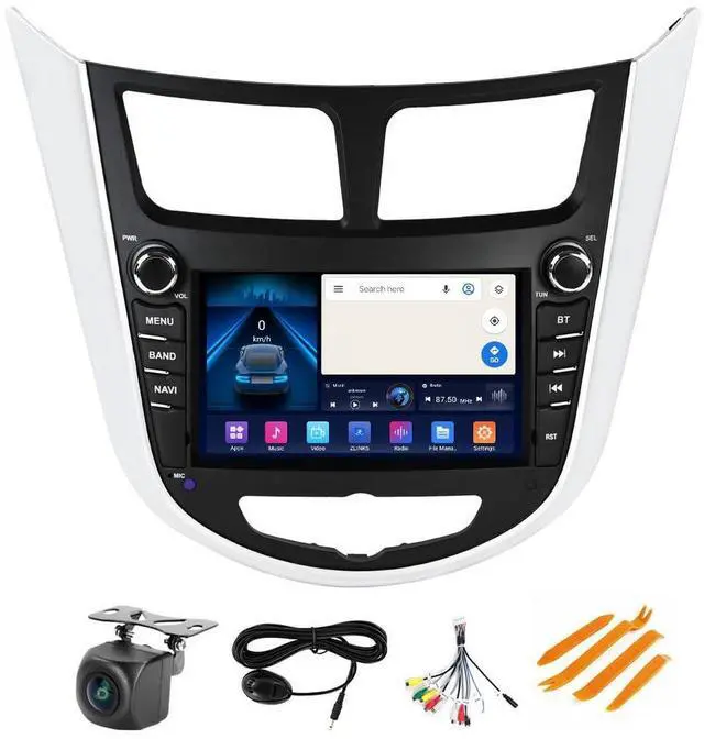 Main image of Android Stereo Radio for Hyundai Accent 2012-2017, 7 Inch GPS Navi Car-Play Android Auto Upgrade IPS WiFi Blue-Tooth RDS Head Unit 2GB RAM 64GB ROM