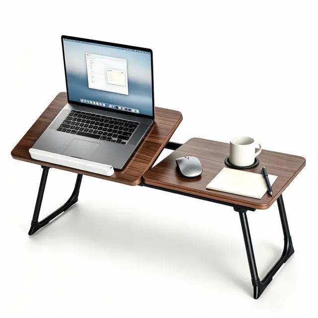 Main image of 28.7" Extra Wide Lap Desk & Bed Desk - Foldable Laptop Bed Tray Table for Adults, Large Bed Trays for Eating and Laptops, Portable Floor Desk with Cup & Phone Holder for Couch, Working, Craftin