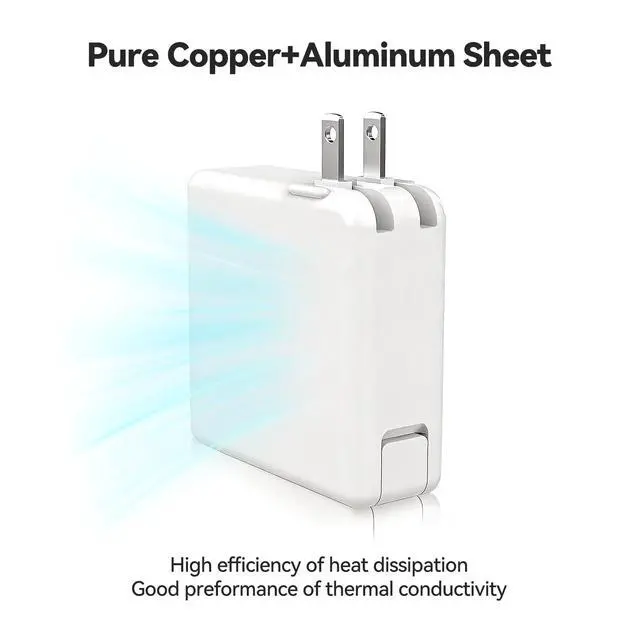 Alt view image 6 of 7 - 45W MacBook Air Charger - Magnetic Type, Mag2 T Interface - Compatible with 11-inch and 13-inch MacBook Air Models from 2012 to 2017. Laptop Power Adapter