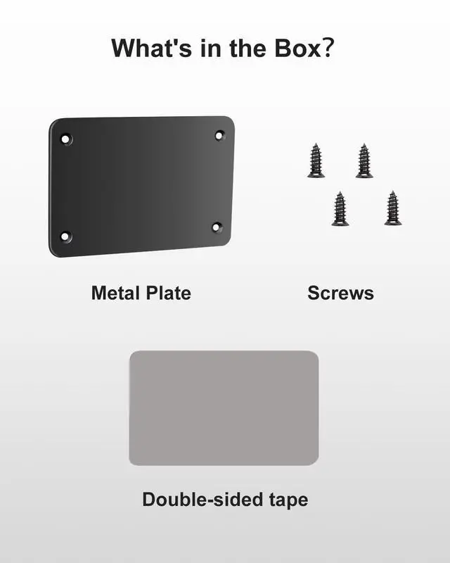 Alt view image 7 of 7 - Metal Plate for Magnetic Wireless Backup Camera | Non-Metal Vehicle Mount, Equipped with double-sided tape and screws,suitable for trucks, RVs