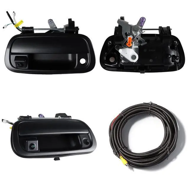 Alt view image 7 of 7 - Tailgate Handle Backup Camera for 2000-2006 Toyota Tundra Rear View Reverse Parking Assist Camera with Optional Guideline Tundra Factory Tailgate Handle Replacement W/26ft RCA Extension Cable