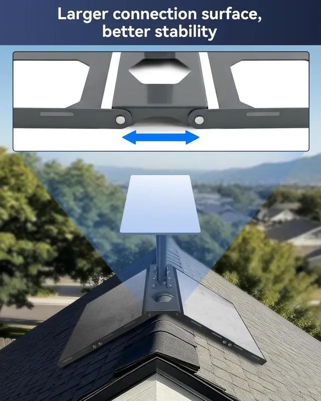 Alt view image 5 of 7 - Starlink Roof Ridge Mount for Gen 3/4/4X (Standard), No-Drill, Adjustable Angle and 360° Rotation for Better Signal