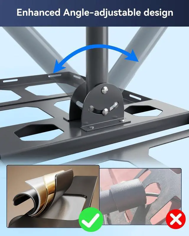 Alt view image 6 of 7 - Starlink Roof Ridge Mount for Gen 3/4/4X (Standard), No-Drill, Adjustable Angle and 360° Rotation for Better Signal