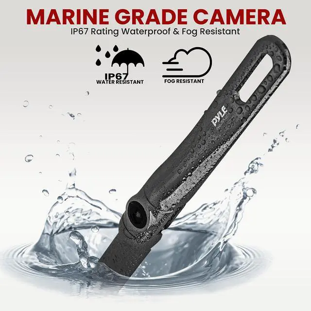 Alt view image 4 of 7 - License Plate Rear View Camera - Built-in Distance Scale Lines Backup Parking/Reverse Assist Waterproof Adjustable Slim Bar Cam w/ 420 TVL Resolution & RCA Output Zinc Black Chrome - PLCM18BC