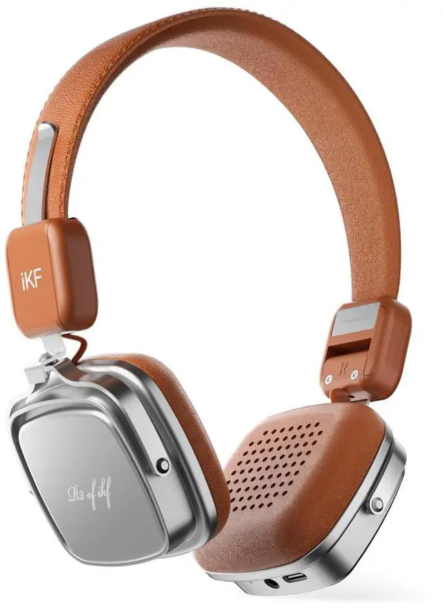 Main image of R2 Retro Classic Bluetooth Headphones, Vintage Ergonomic Design | 40mm Drivers ENC Clear Call, 60H Playtime, 3.5mm Wired Headset, All-Day Comfort, Throwback 80s 90s, Brown