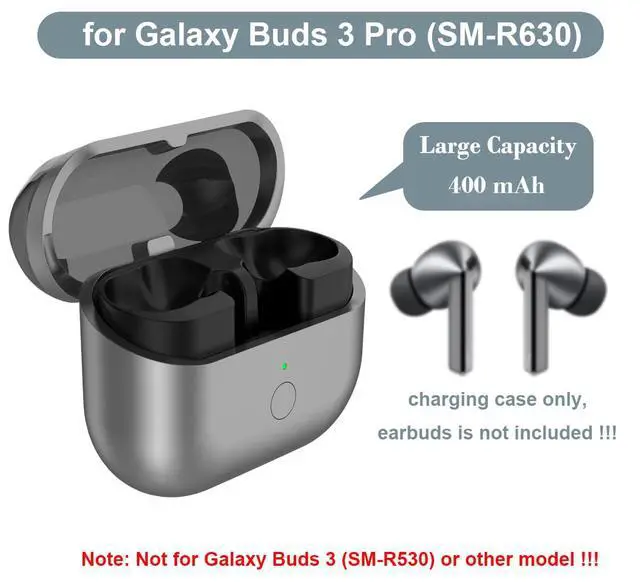 Alt view image 2 of 7 - Charging Case for Galaxy Buds 3 Pro, Portable Charger Case Cover for Samsung AI Earbuds (for Galaxy Buds 3 Pro (SM-R630))