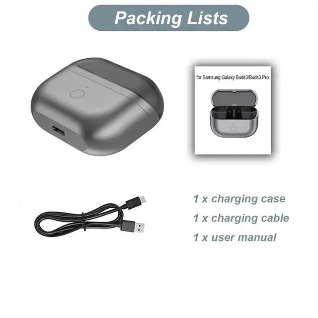 Alt view image 7 of 7 - Charging Case for Galaxy Buds 3 Pro, Portable Charger Case Cover for Samsung AI Earbuds (for Galaxy Buds 3 Pro (SM-R630))