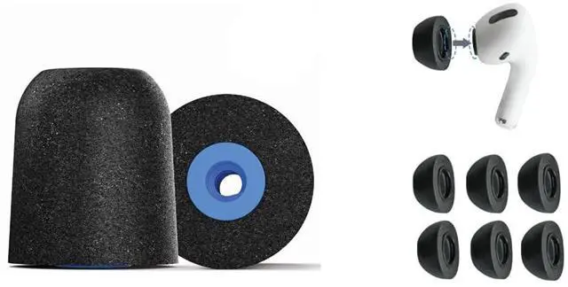 Main image of Professional Series Memory Foam Tips for All Shure Earbuds|Size Large, 3 Pairs & Foam Ear Tips for Apple AirPods Pro Generation 1 & 2, Ultimate Comfort | Unshakeable Fit | Large, 3 Pairs