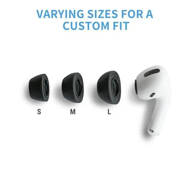 Alt view image 7 of 7 - Professional Series Memory Foam Tips for All Shure Earbuds|Size Large, 3 Pairs & Foam Ear Tips for Apple AirPods Pro Generation 1 & 2, Ultimate Comfort | Unshakeable Fit | Large, 3 Pairs