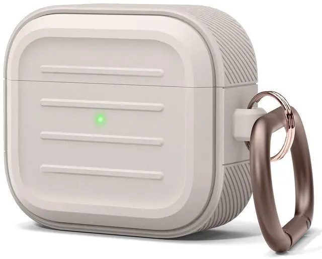 Main image of Armor Case for AirPods 3 | Carabiner Included, Supports Wireless Charging, Shock Resistant, Full Protection (Stone)