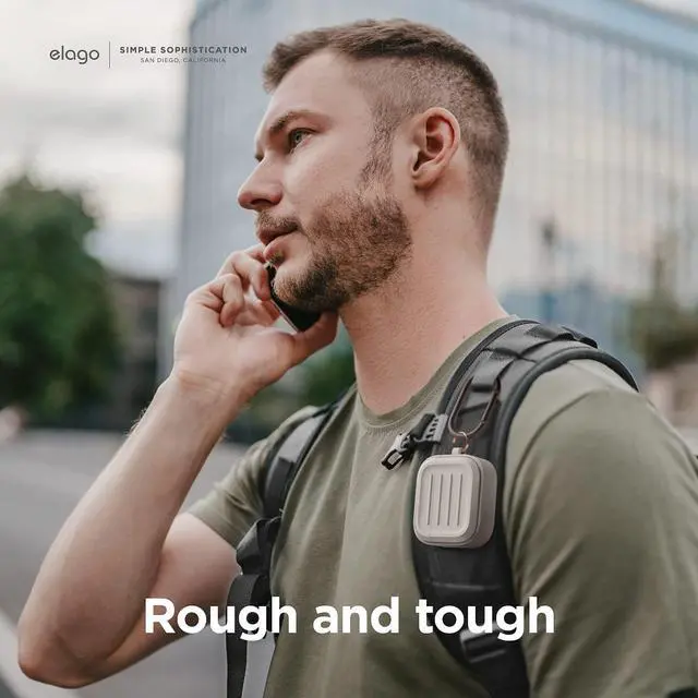 Alt view image 3 of 7 - Armor Case for AirPods 3 | Carabiner Included, Supports Wireless Charging, Shock Resistant, Full Protection (Stone)