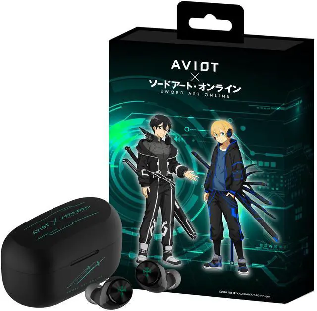 Main image of Sword Art Online Anime Wireless Earbuds TE-D01v-SOB (Hero Model), Officially Licensed (Exclusive Edition), Special Package, Design, Japanese Special Voice, Noise Canceling Earbuds