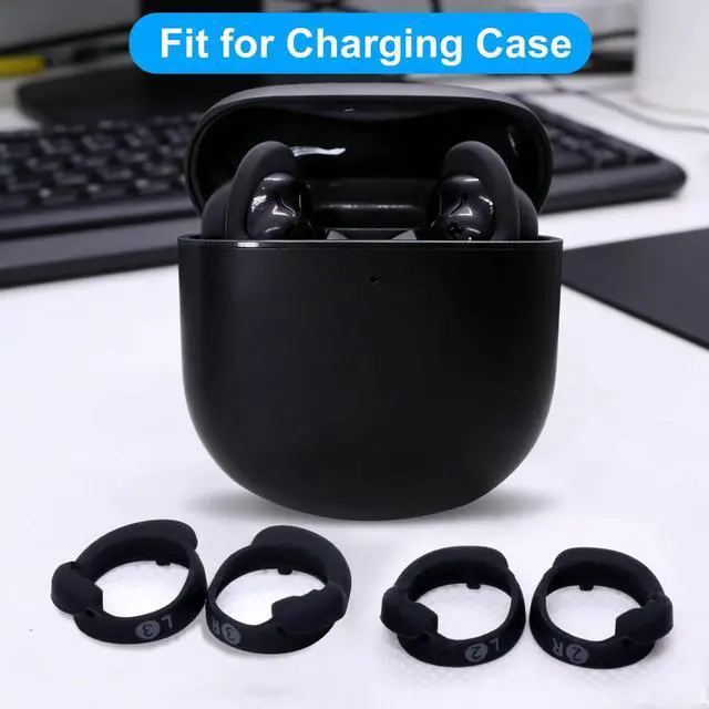 Alt view image 5 of 6 - Replacement Wingtips for Bose QuietComfort Ultra Earbuds (2nd Gen), Anti-Slip Silicone Wingtip Eartips, Ear Hook Covers Secure Fit Stability Eartips Accessorie, S/M/L (Black)