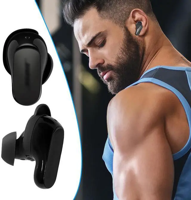 Alt view image 6 of 6 - Replacement Wingtips for Bose QuietComfort Ultra Earbuds (2nd Gen), Anti-Slip Silicone Wingtip Eartips, Ear Hook Covers Secure Fit Stability Eartips Accessorie, S/M/L (Black)