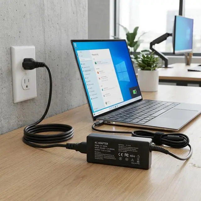Alt view image 7 of 7 - 65W 4.5mm AC Adapter for Dell 14 15 16 Laptop DC15250 / DC15255 / DC16256 | Laptop Charger For Dell DC14250 / DC16251, Pro 14 16 PC14250 / PC16250, Pro Micro QCM1250 Mini Desktop Computer