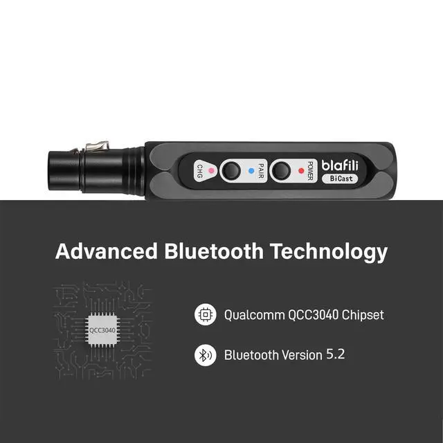 Alt view image 4 of 7 - Bicast Bluetooth Audio Transmitter with XLR Input for Mixers | Sends audio to Bluetooth speakers or receivers, not a receiver, not for phone recording or live performance
