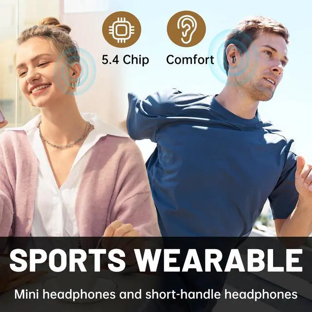 Alt view image 6 of 7 - 2-in-1 Mini Invisible Sleep Bluetooth Earbuds,Small Wireless Sleep Headphones for Side Sleepers,Bluetooth 5.4 Bass Stereo Sound Over-Ear Earbuds,Bluetooth Earbuds for Laptop/Phones/Sports (Black)