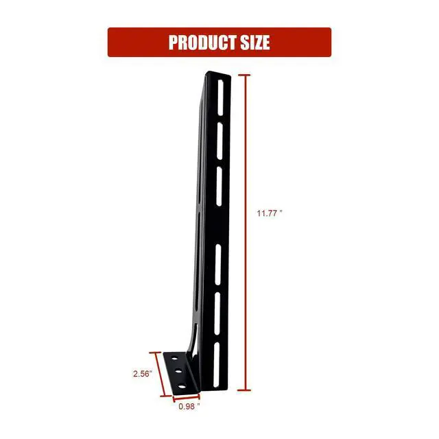 Alt view image 4 of 7 - Steel Floor & Wall Mount Amplifier Rack Laser-Cut Audio Equipment Rack for Car Audio Sound System Coated with Black Powder