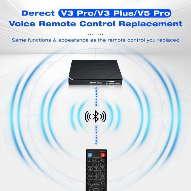 Alt view image 2 of 7 - V3 Pro V3 Plus V5 Pro TV Box Voice Remote Control Replacement | Compatible with vSeeBox TV Box, Smart Bluetooth Voice Remote Control