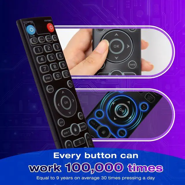 Alt view image 5 of 7 - V3 Pro V3 Plus V5 Pro TV Box Voice Remote Control Replacement | Compatible with vSeeBox TV Box, Smart Bluetooth Voice Remote Control
