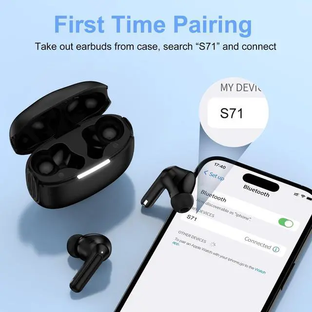 Alt view image 2 of 7 - for Samsung Galaxy A37 A57 A17 A56 A36 A26 A16, Earbuds Wireless Earphones