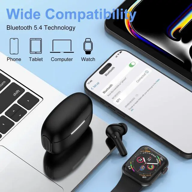 Alt view image 7 of 7 - for Samsung Galaxy A37 A57 A17 A56 A36 A26 A16, Earbuds Wireless Earphones