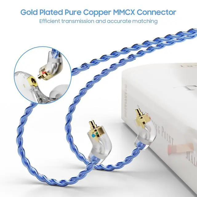 Alt view image 2 of 7 - BASN SC100 Silver Plated Earphone Cable, 1.5m MMCX Detachable Cable for in-Ear Monitors - Designed for BASN Series IEMs Including Bsinger & Bmaster