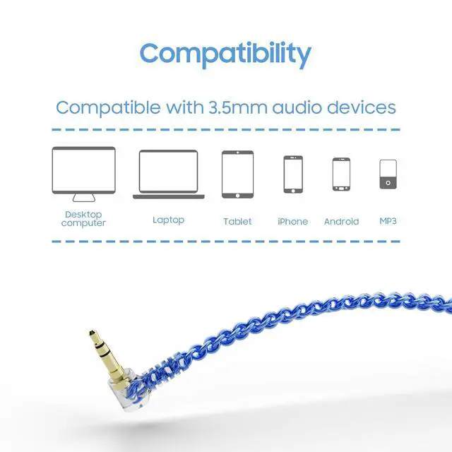Alt view image 7 of 7 - BASN SC100 Silver Plated Earphone Cable, 1.5m MMCX Detachable Cable for in-Ear Monitors - Designed for BASN Series IEMs Including Bsinger & Bmaster
