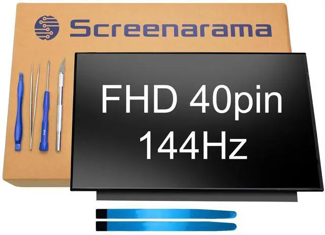 Main image of New Screen Replacement for LM156LF2F01 | 40pin 144Hz Matte FHD IPS 1920x1080 LCD LED Display with Tools and Tape