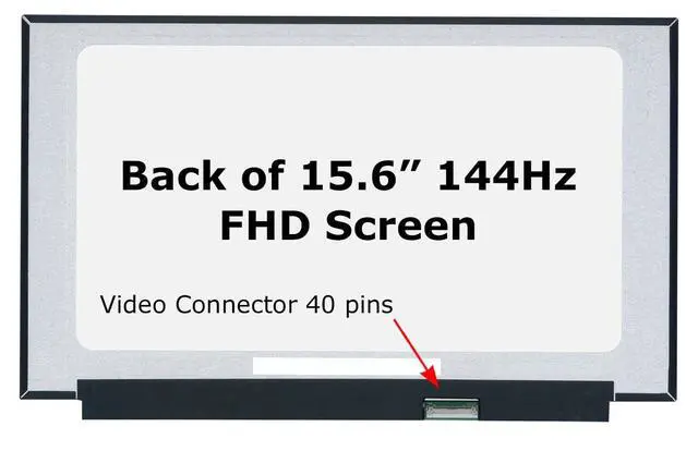 Alt view image 2 of 6 - New Screen Replacement for LM156LF2F01 | 40pin 144Hz Matte FHD IPS 1920x1080 LCD LED Display with Tools and Tape