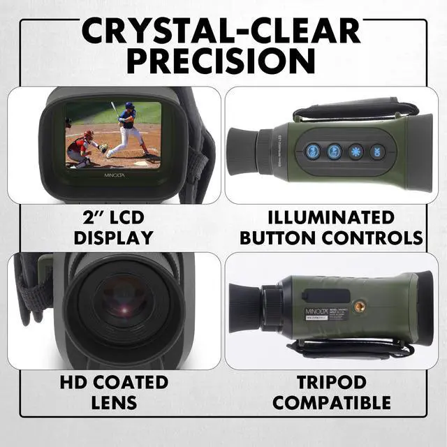 Alt view image 7 of 7 - MNDM625 4K Video 6x25 Digital Night Vision Monocular Kit (Black) | Designed for sharp image quality with reliable performance for photography and creative shooting