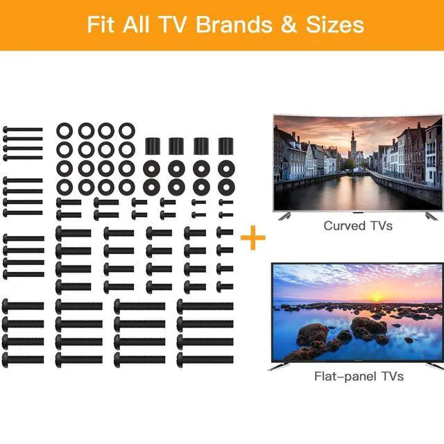 Alt view image 4 of 5 - Universal TV Mounting Hardware Kit Fits Most TVs up to 80 inches, VESA Wall Mount M4, M5, M6, M8 Screws, Spacers and Washers, Works with Most TV/Monitor Mounts, PGUHP2, Black