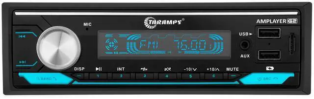 Main image of Taramps Amplayer G2 Bluetooth Car Stereo Single DIN Media Receiver with Built-in 400W RMS Amplifier, 4 Channels, USB, SD, FM Radio, Hands-Free Calling, Audio Processor & RGB LED Control