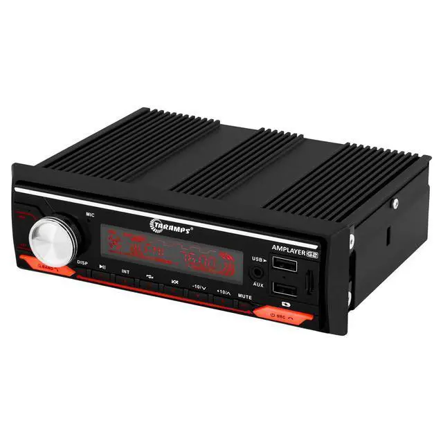 Alt view image 5 of 7 - Taramps Amplayer G2 Bluetooth Car Stereo Single DIN Media Receiver with Built-in 400W RMS Amplifier, 4 Channels, USB, SD, FM Radio, Hands-Free Calling, Audio Processor & RGB LED Control