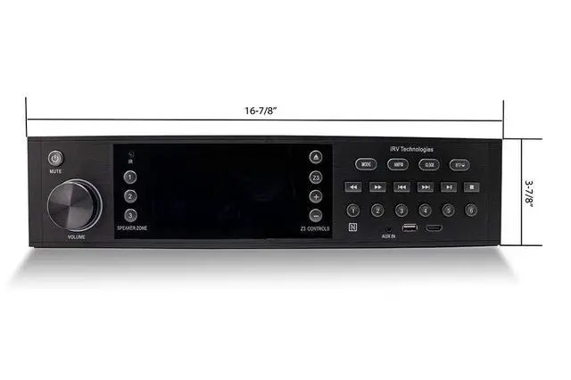 Alt view image 4 of 7 - iRV Technology iRV68 AM/FM/CD/DVD/MP3/MP4/HDMI in&out w/ARC/Digital 5.1/Surround Sound /Bluetooth /NFC,3 Zone Independent Wall Mount RV Radio Stereo w/APP Control, USB charge both Android/Apple