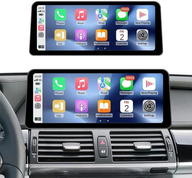 Main image of 12.3Inch Wireless CarPlay/Android Auto Touchscreen for BMW X5/X6 Series E70/E71 (2009-2013) with CIC System, Car Radio Receiver, Bluetooth, Car Stereo