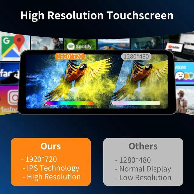 Alt view image 6 of 7 - 12.3Inch Wireless CarPlay/Android Auto Touchscreen for BMW X5/X6 Series E70/E71 (2009-2013) with CIC System, Car Radio Receiver, Bluetooth, Car Stereo