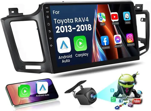 Main image of for Toyota RAV4 2013-2018 10.2 (Online Upgrade OTA System) IPS Android Car Radio, 8core+64G, Wireless CarPlay/Android Auto, 5G WiFi, GPS Navigation, Bluetooth, Backup Camera, Mirror Link