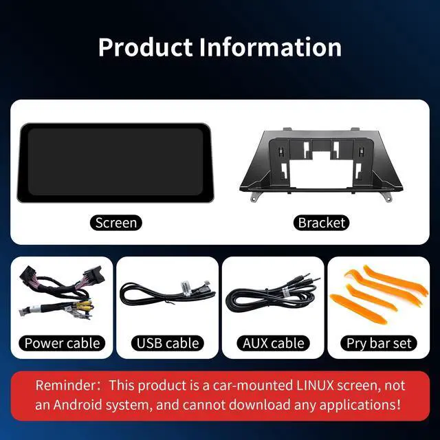 Alt view image 7 of 7 - 12.3Inch Wireless CarPlay/Android Auto Touchscreen for BMW X5/X6 Series E70/E71 (2009-2013) with CIC System, Car Radio Receiver, Bluetooth, Car Stereo