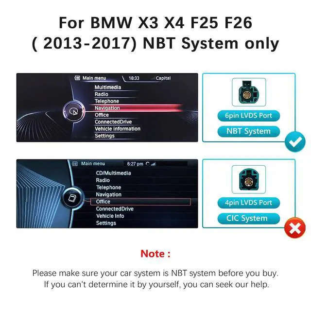Alt view image 2 of 7 - 8.9" CarPlay for BMW X3 X4 F25 2013-2016 NBT Linux Android | Stable Linux,8.9" IPS1920x720 HD, OEM functions retained, auto day/night mode, Wireless CarPlay Android Auto