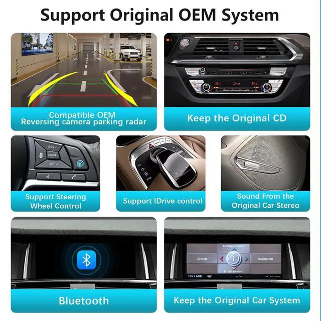 Alt view image 6 of 7 - 8.9" CarPlay for BMW X3 X4 F25 2013-2016 NBT Linux Android | Stable Linux,8.9" IPS1920x720 HD, OEM functions retained, auto day/night mode, Wireless CarPlay Android Auto