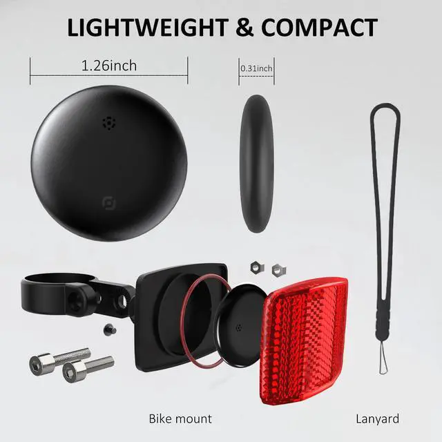 Alt view image 7 of 7 - Bike Tracker for Android, Android Airtag Compatible with Google Find My Device App, Replaceable Battery Item Finder, Tracker Tag for Keys, Suitcase, Backpack, Wallet, Luggage (for Bike)