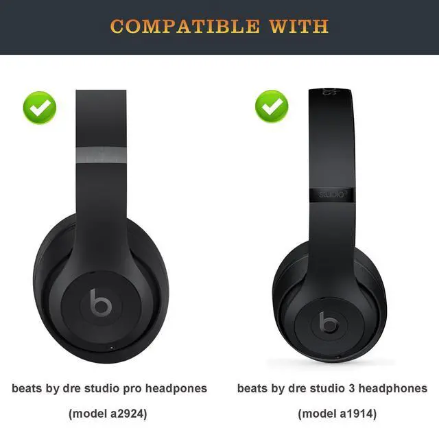 Alt view image 2 of 7 - Studio Pro Headband as Same as The OEM Replacement Arch Band A2924 Accessories Parts Compatible with Beats by Dre Studio Pro (Model A2924) and Studio3 Wireless Headphones (Black)